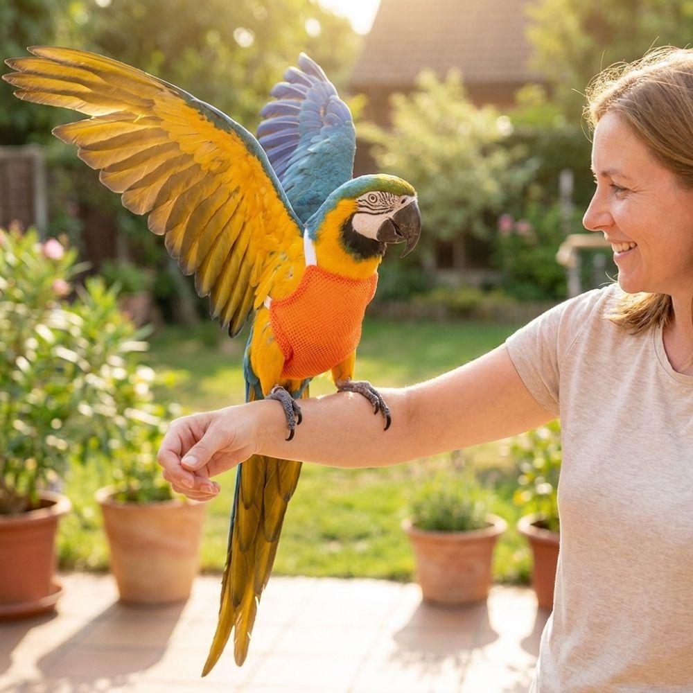 Leak-Proof Parrot Diaper Vest Breathable Parrot Flying Clothing Bird Flight Suit  Bird Training