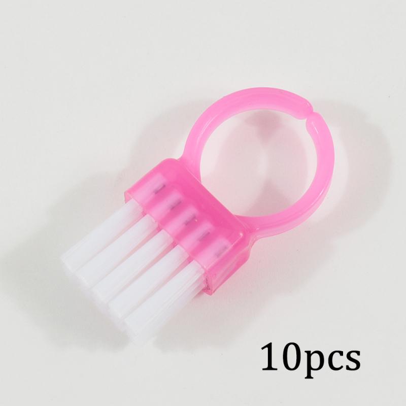 

10Pcs Mini Ring Nail Dust Cleaning Brush Soft Hair Diy Nails Brushes Professional Dust Cleaning Make Up Brush Manicure Care Tool 10Pcs розовый