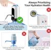 LMETJMA 5 Gallon Water Bottle Dispenser USB Charging Water Bottle Pump Portable Water Dispenser Pump for Camping BBQ Grill JT239