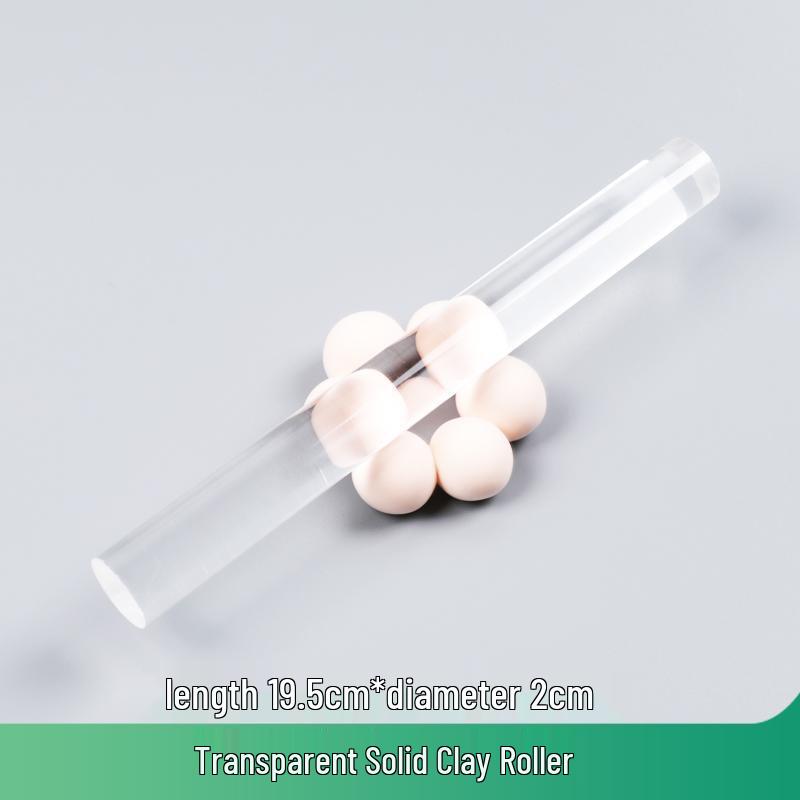 Ultra-Light Transparent Clay Pressing and Rolling Pin Set