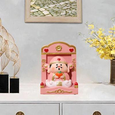 Chinese God of Wealth Statue Desktop Ornament Miniature Sculpture for Living Room