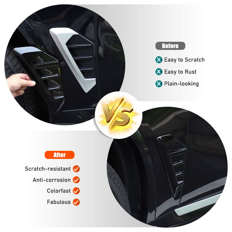 Car Side Fender Cover Shark Gills Side Decoration Fender Air Vent Trim Cover For BMW X5 G05 F95 X5M 2025 2025
