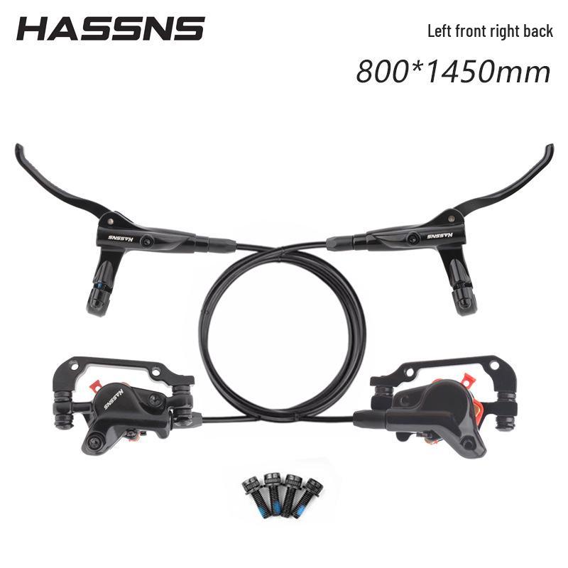 HASSNS Mountain Bike Hydraulic Disc Brakes with Metal Pads