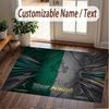 Custom Rug Ireland Rugby Pattern Print Name Text Soft Non‑Slip Floor Carpet for Home Indoor Decoration