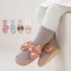 Newborn Baby Socks With Rubber Soles Spring Dot Bow Infant Girls Boys For Socks Toddler Floor Anti Slip Shoes 0-18Months