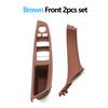LHD Carbon Fiber Beige Black Interior Door Pull Handle Trim Cover Set For BMW 5 Series F10 F11 F18 520i 523i 525i 528i 535i