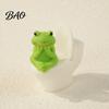 Unique Shelf Display Items 2Pcs Resin Meditation Pig And Frog Figurines, Funny Toilet Animal Ornament for Desktop Birthday Gift Kids Bookshelf Decor,