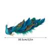 Xmas Peacock Clip Decoration Simulation Long Tail Peacock Xmas Decorations for Home Decor