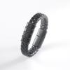 Anti-static Men's Stainless Steel Leather Magnetic Bracelet - European Retro Style