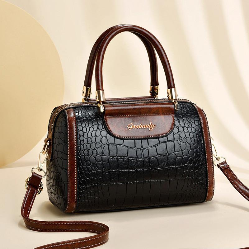 Stone Texture Pillow Bag Large Capacity Pu Street Fashion Shoulder Crossbody Bag