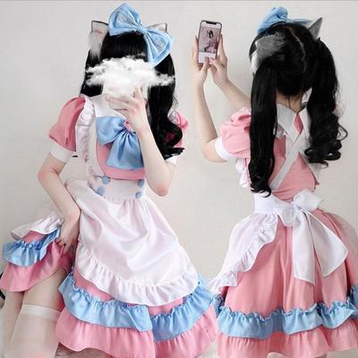 4 Pcs/Set Maid Costume Cosplay Cute Lolita Set Maid Outfit Maid Dress