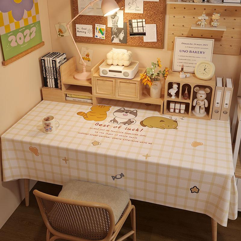 Tablecloth Fabric Waterproof And Oil-Proof Leave-In Rectangular Tablecloth Dining Table Cloth Coffee Table Pvc Student Desk Mat