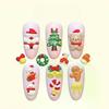 Christmas Series 3D Nail Art Silicone Molds Santa Claus Bear Snowflake Design DIY Transparent Manicure Decoration Templates