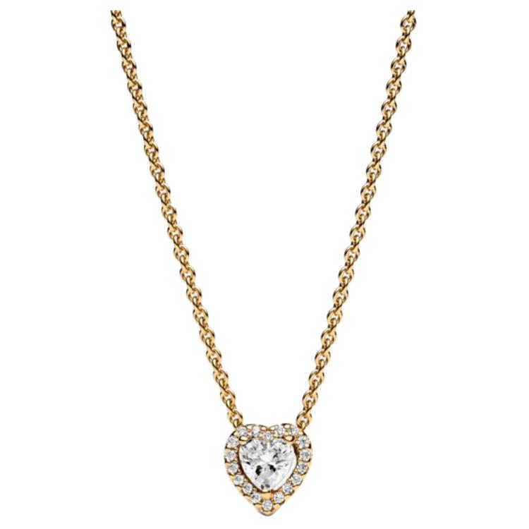 

Pandora Solid Color Design Gold Mixed Necklace Women necklace 368425C01 Box
