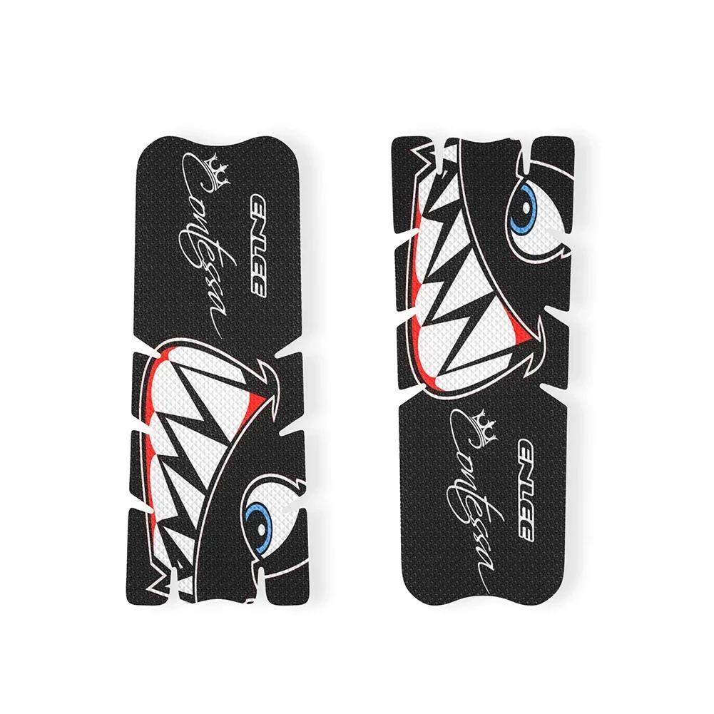 

2/4Pcs Thickened Bicycle Body Protective Film PVC MTB Handlebar Crank Sticker Self-Adhesive & Anti-Scratch Shark Style Decals