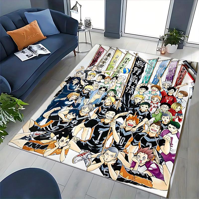 1pc Haikyuu!! Karasuno High School Volleyball Team Chair Mat, Office Desk Pad, Non-Slip Carpet for Home Decor, Seasonal Gift, Suitable for Office, Liv
