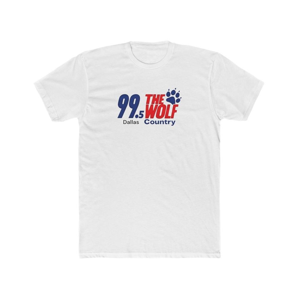 The Wolf 99.5 Country Western Music Radio Station Dallas Texas Cotton Crew Tee Unisex T-Shirt L
