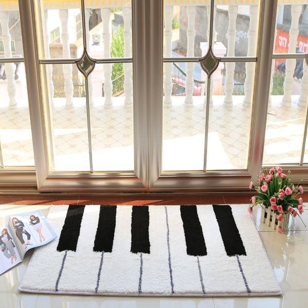 

Piano Floor Mat Soundproof Shock Absorber Carpet Living Room Bedroom Study Piano Stool Chair Foot Mat Thickened Floor Mat 50x160cm