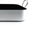 Rectangle Frying Pan Nonstick Aluminum Alloy Multifunction Flat Single Bottom Fry Pan with Handles