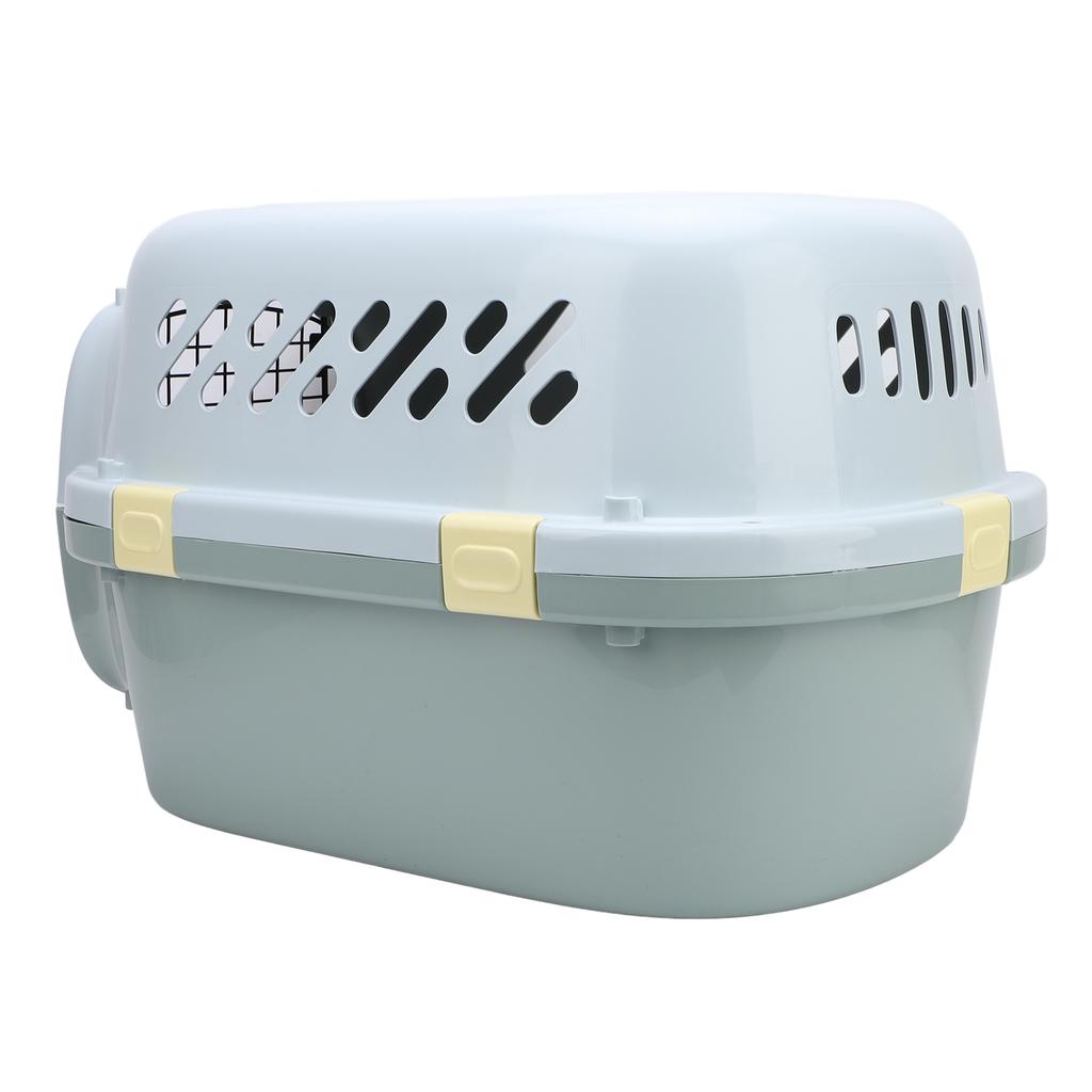 Cat Travel Carrier Large Space Lockable Door 4 Sides Ventilation Portable Hard Sided Dog Pet
