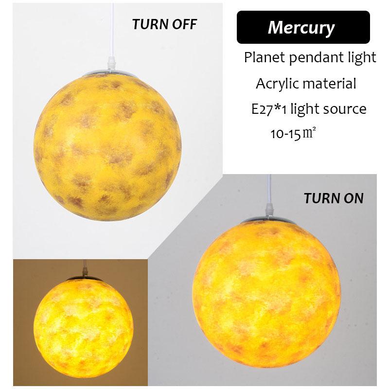 Nordic Minimalist Planet Spherical Light, Lobby Exhibition Hang Lighting, Coffee Shop Restaurant Led Pendant Light Hoom Decor