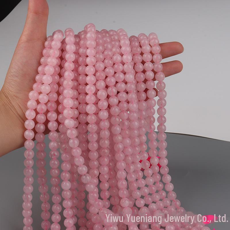 Hibiscus Pink Crystal Round Beads for DIY Jewelry Accessories