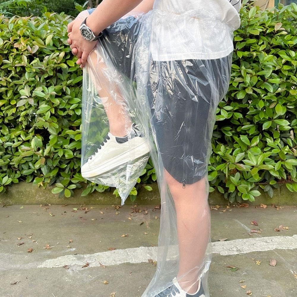 Vattentäta Engångsregnrockar Förtjockade Fotförslutande Regnbyxor Bärbara Fotomslag Regnbyxor