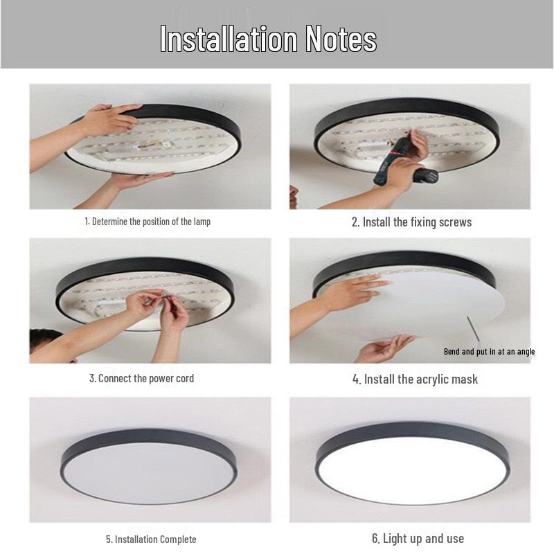 Nordic LED Ceiling Light, Super Bright & Eye-Protecting for Bedroom, Study, or Balcony