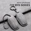 Car Remote Key Case Cover for BYD Tang EV600 Han EV Yuan ATTO 3 Song PLUS Pro MAX DMI Qin Leather Key Fob Shell Keychain