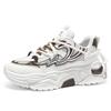 Men's shoes 2025 new summer mesh breathable soft-soled sports and leisure shoes, teenagers heightening thick-soled dad trendy shoes