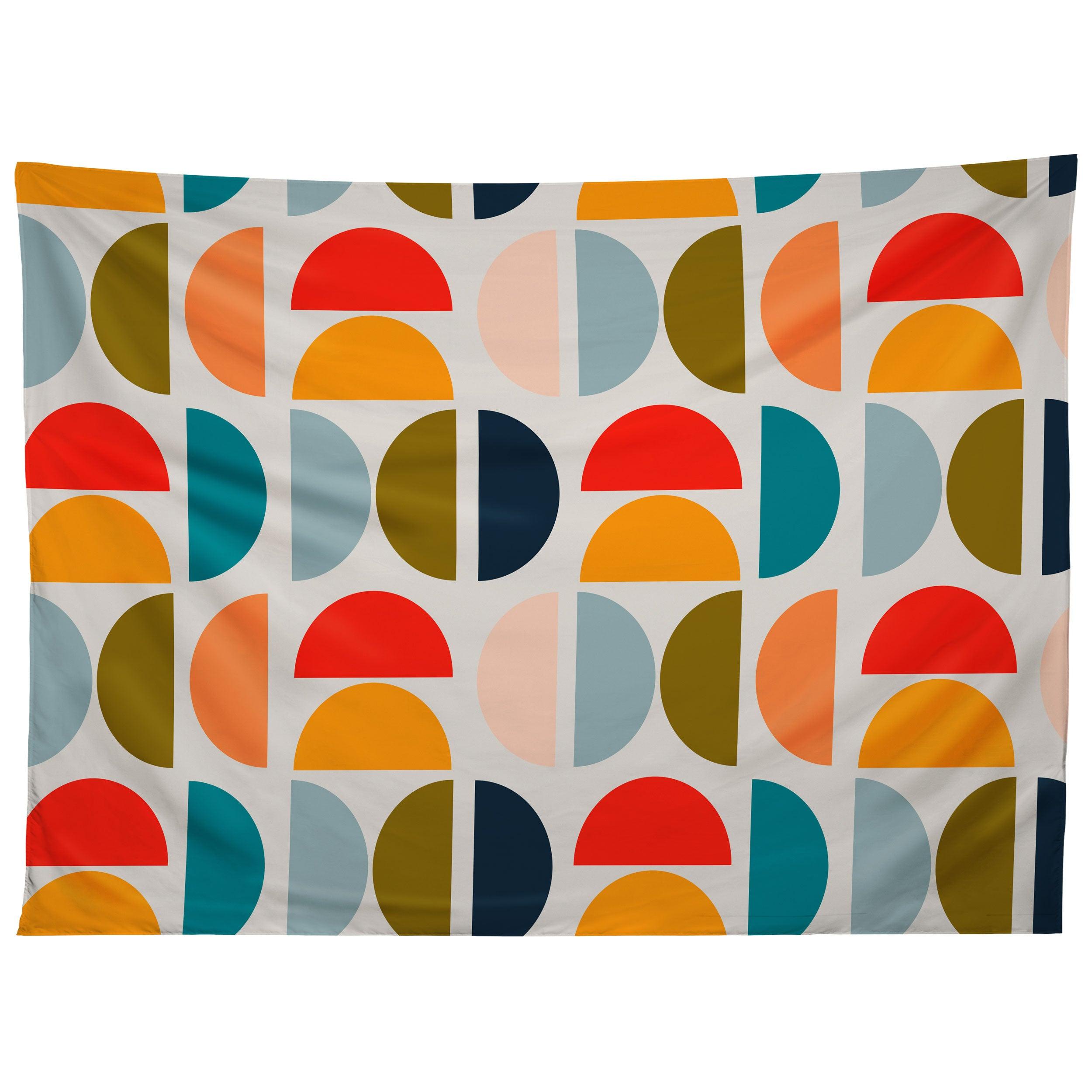 MID CENTURY GEOMETRIC VIBES I tapestry 75x100