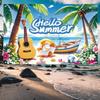 Lifebuoy Hello Summer Beach Backdrop Coconut Tree Party Hanging Banner  Summer Holiday