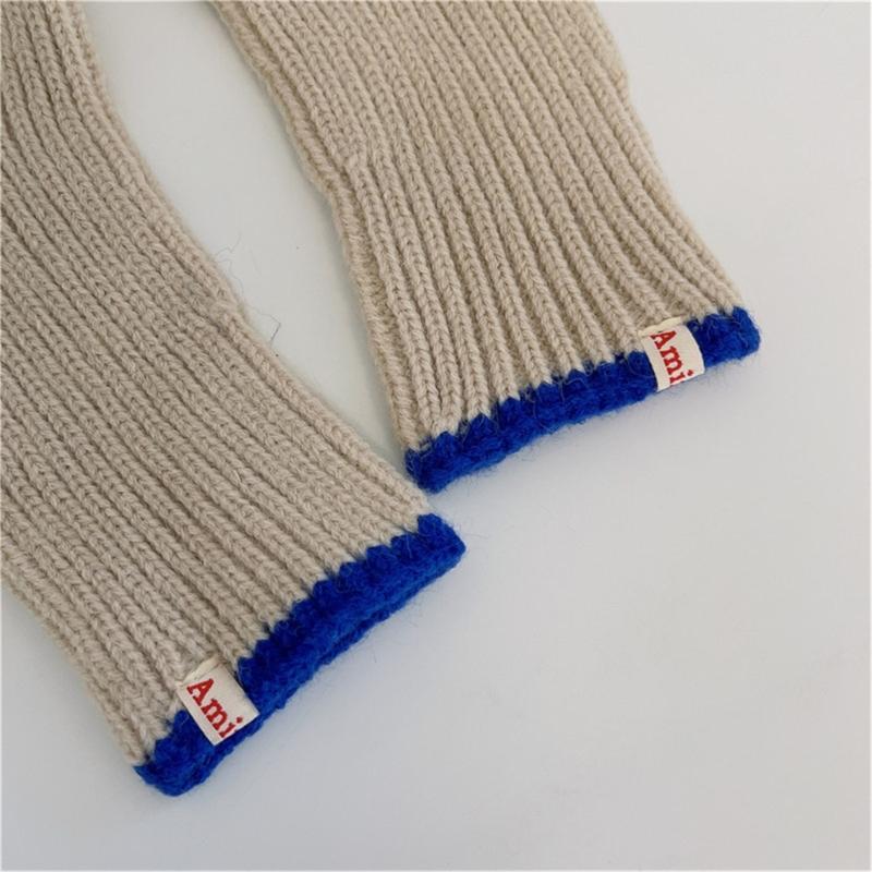 Gants en strass pour femmes, gants tricotés avec décors en strass sur le bout des doigts, gants chauds d'hiver pour doigts complets, mitaines de luxe