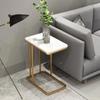 Nordic Golden Iron Coffee Table with Marble Top Minimalist Bedside Small Sofa Shelf Modern Living Room Decor