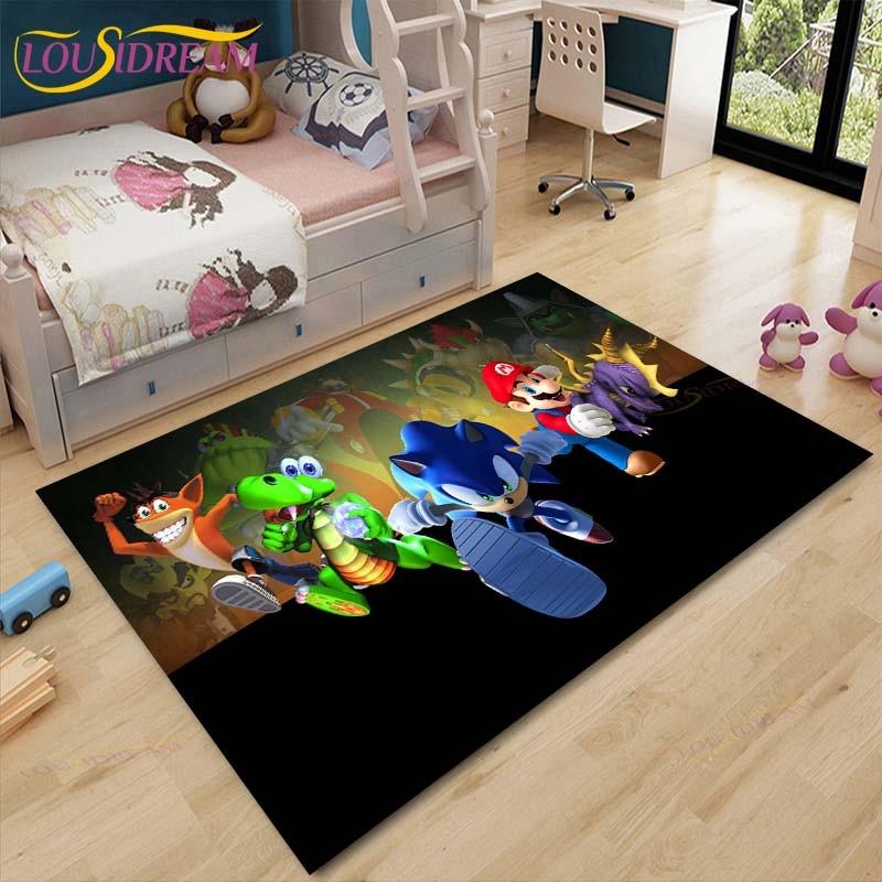 Mario Bros Anime Teppich Wohnzimmer Schlafzimmer Nachttisch Matte Japanisches Arbeitszimmer Computer Stuhl Home Fashion Bodenmatte Bereich Teppich
