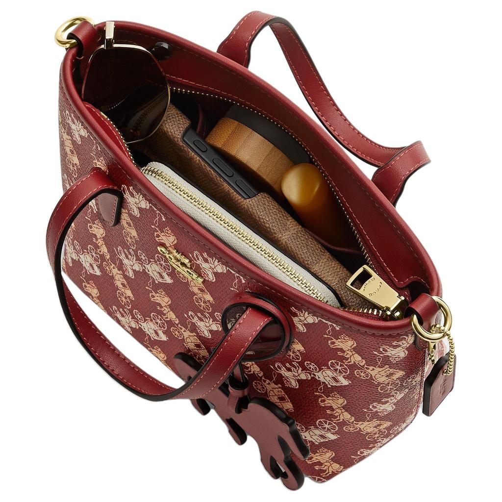 COACH City Artificial Leather Tote One Shoulder Handbag Mini Women's Ruby Red CDD02-IMWGD