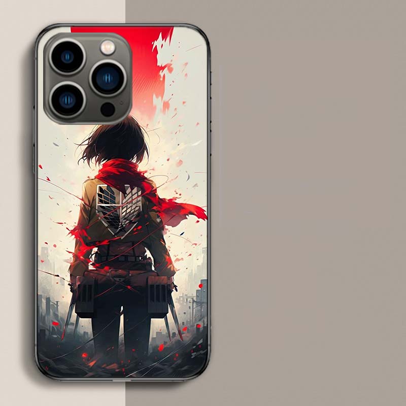 Character MIKASA Phone Case For Iphone 17 Air 15 Pro 14 Plus 16 Pro Max 17E 16E 12 13 Mini 11 Cover Cute Fundas
