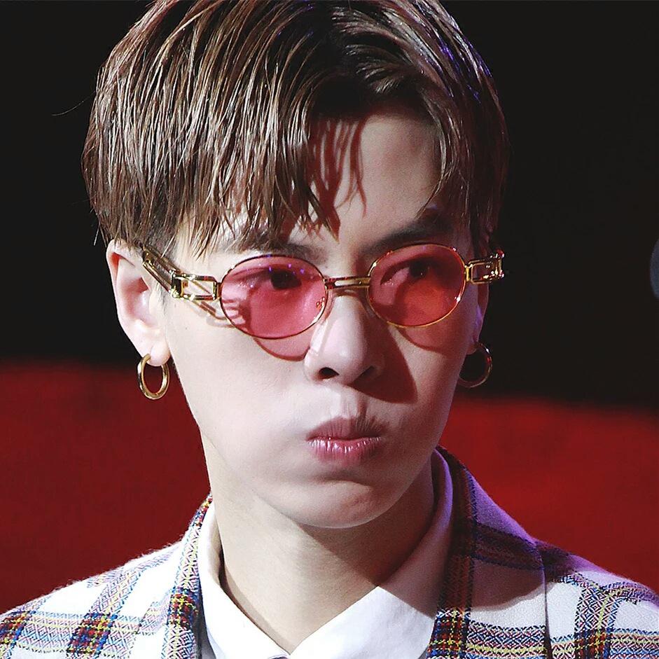 

Стимпанк Ретро Круглые Металлические Солнцезащитные Очки Light Blue Lens