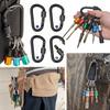 6-Piece Colorful Keychain Set: Extension Rods and Mountaineering Buckle with 1/4" Hex Drill Bit Storage Extension Rod