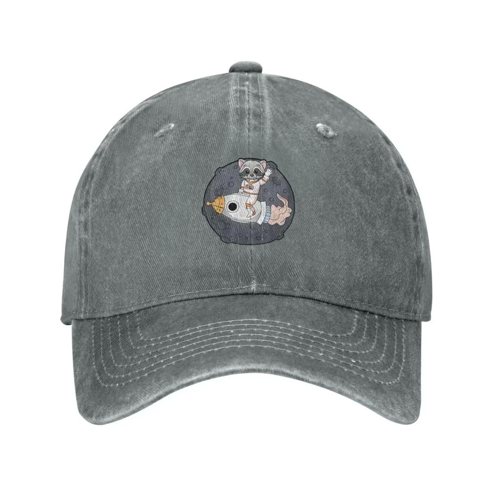 Cute Raccoon in Space Baseball Cap for Unisex WoUnisex Vintage Trucker Hat Hats Dad Caps