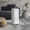 Trash Can 30L, Soft-Close Lid, Fingerprint-Proof, Foot Pedal, Metal/Plastic, 28x35x63.5 Cm, White
