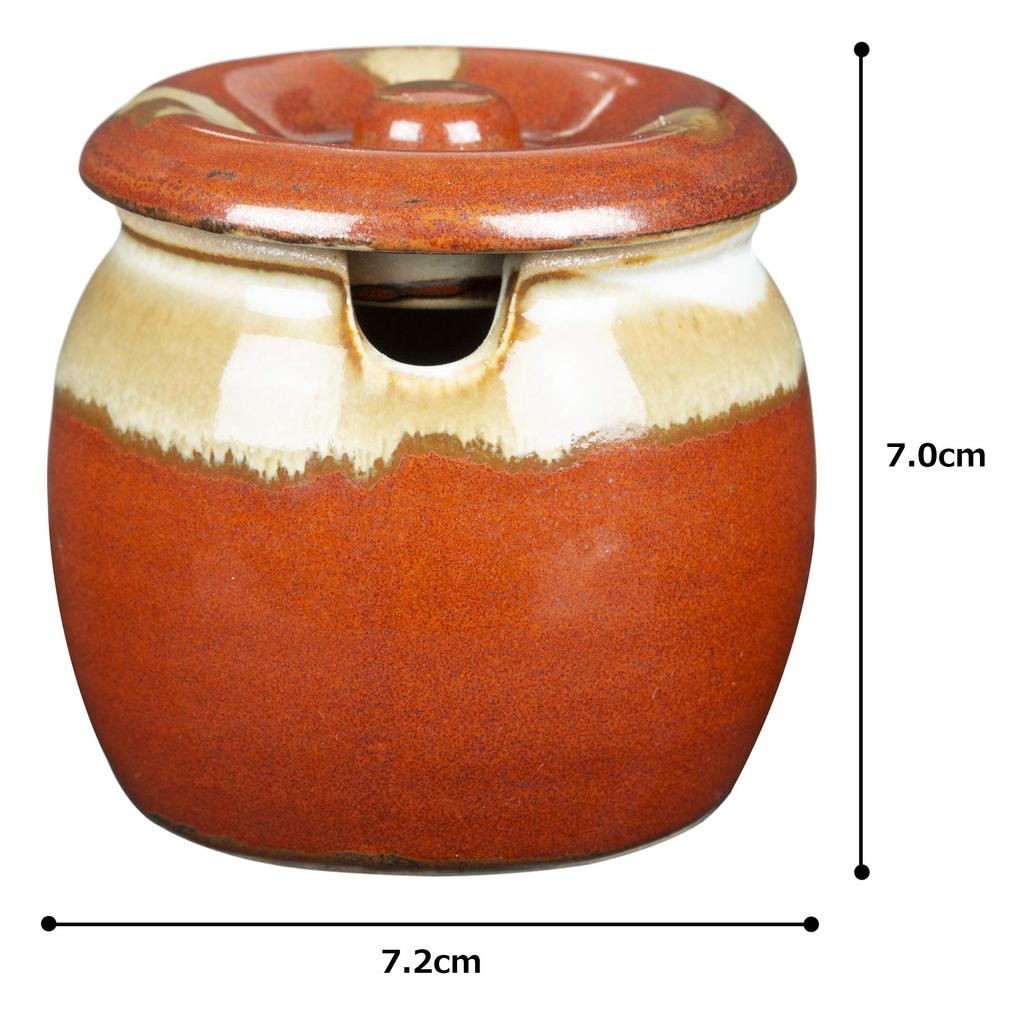 Set of 5 White and Red Mini Urns x Japanese Commercial [7.2 7cm, 110cc, 207g] [Tabletop Utensils] [Japanese Restaurant, Inn, Tableware, Use]