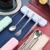 Abay 304 Stainless Steel Portable Cutlery Set (Spoon, Fork, Chopsticks)