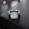 Sterling Silver Color Cubic Zirconia Rings for Women Anillos Mujer Ring Female Wedding Bijouterie Masculino Vintage Jewelry