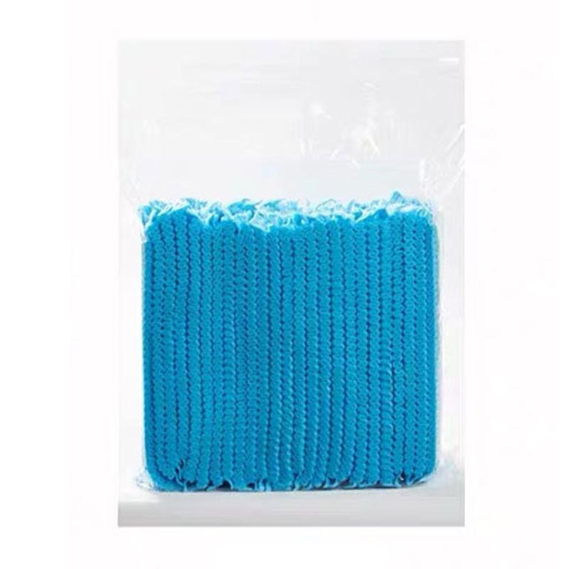 

100 шт. Одноразовые нетканые шапочки-буффанты Сетка для волос Эластичная шапочка Защита для волос Шапки для салона красоты, больницы, спа, кейтеринга, пыленепроницаемые