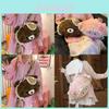 Japanese Style Cute Cartoon Plush Backpack With Embroidery For Daily Use