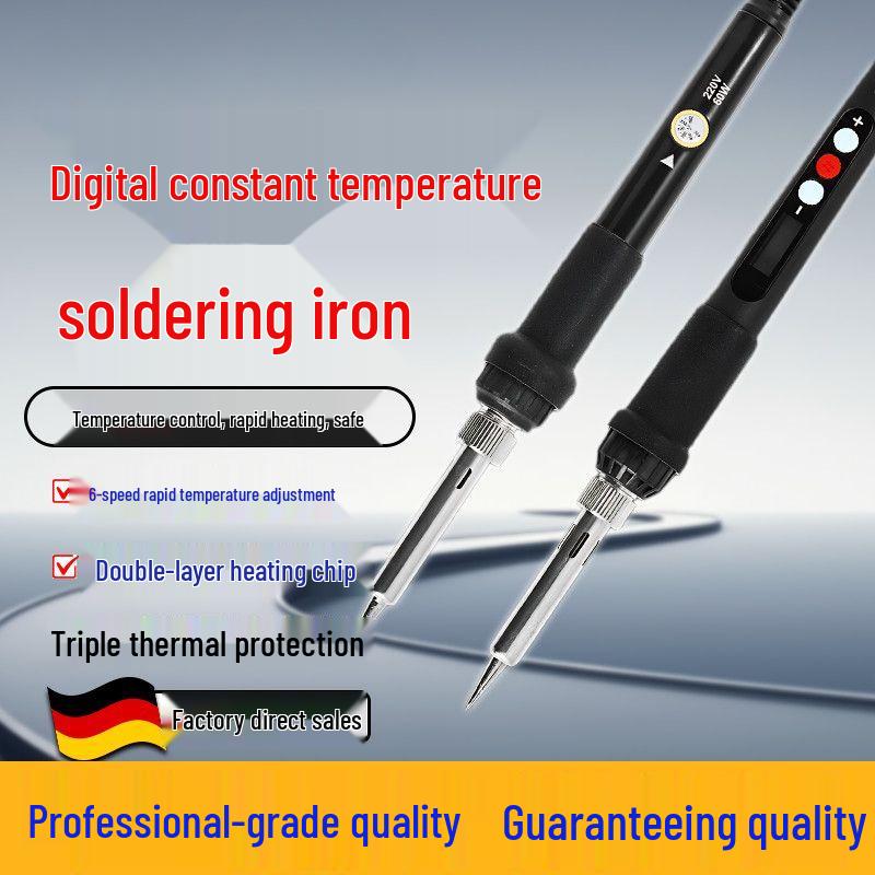 High-Power Digital Soldering Iron: Adjustable Temperature & Constant Heat Ceramic Core for Household Repair & Welding