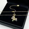 Luoxi Temple S925 Silver Zodiac Horse Necklace with Colorful Diamonds - 2026 Dopamine Fashion Collection.