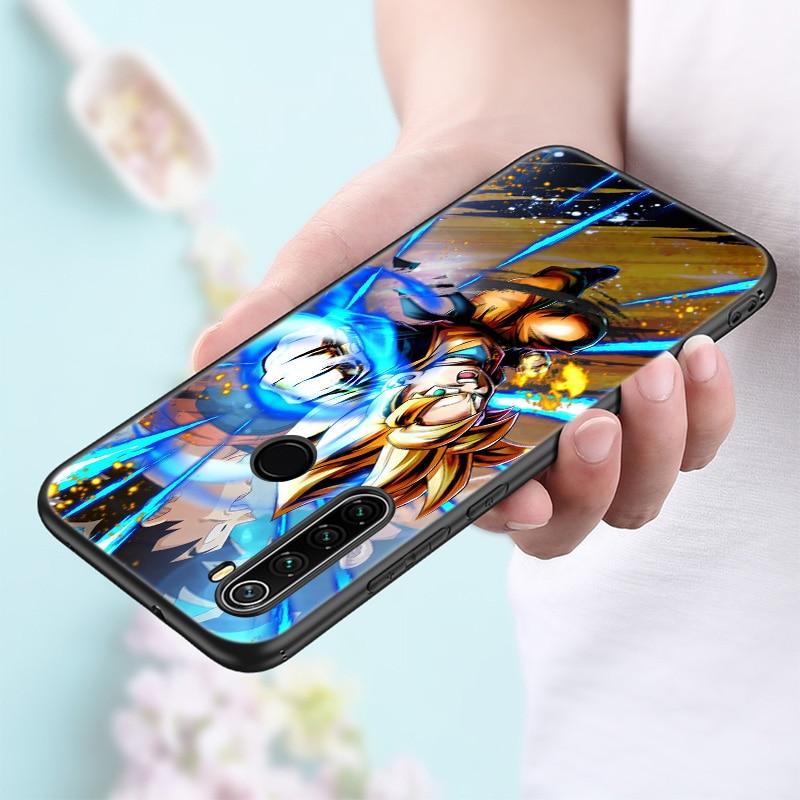 Japan Anime Kind Goku Silikon Handyhülle Für Xiaomi Redmi Note 10 10T 10S 9S 8T 9 8 7 Pro Max 8A 9A 9C 9T Schwarz Weiche Hülle Coque