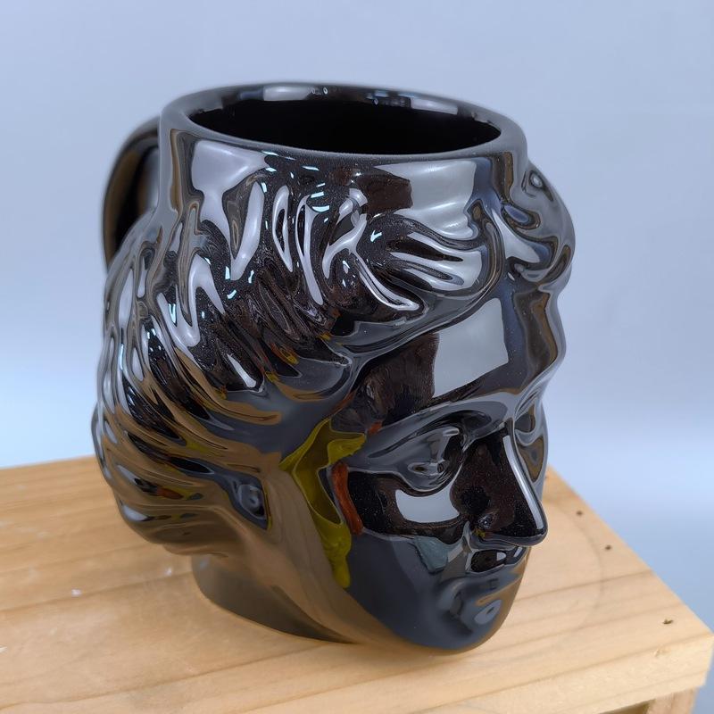 Character David Head Mug Venus Goddess Beer Mug Roman King Statue Ceramic Water Cup